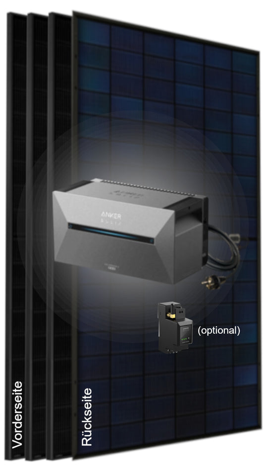 Balkonkraftwerk mit Speicher Anker SOLIX Solarbank 3 E2700 Pro | 800W / 1,8kWp