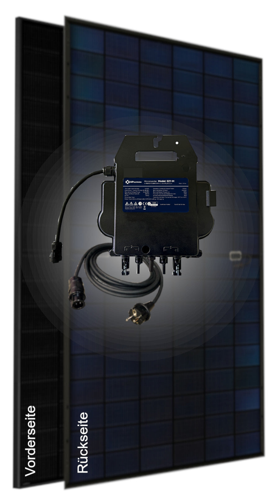 900Wp Premium Balkonkraftwerk (800W) | Bifacial & Full Black