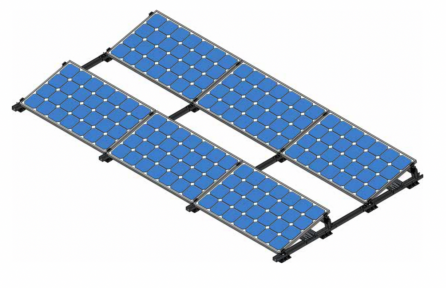 SolarStell® Flachdach-Aufständerung (2 Module)